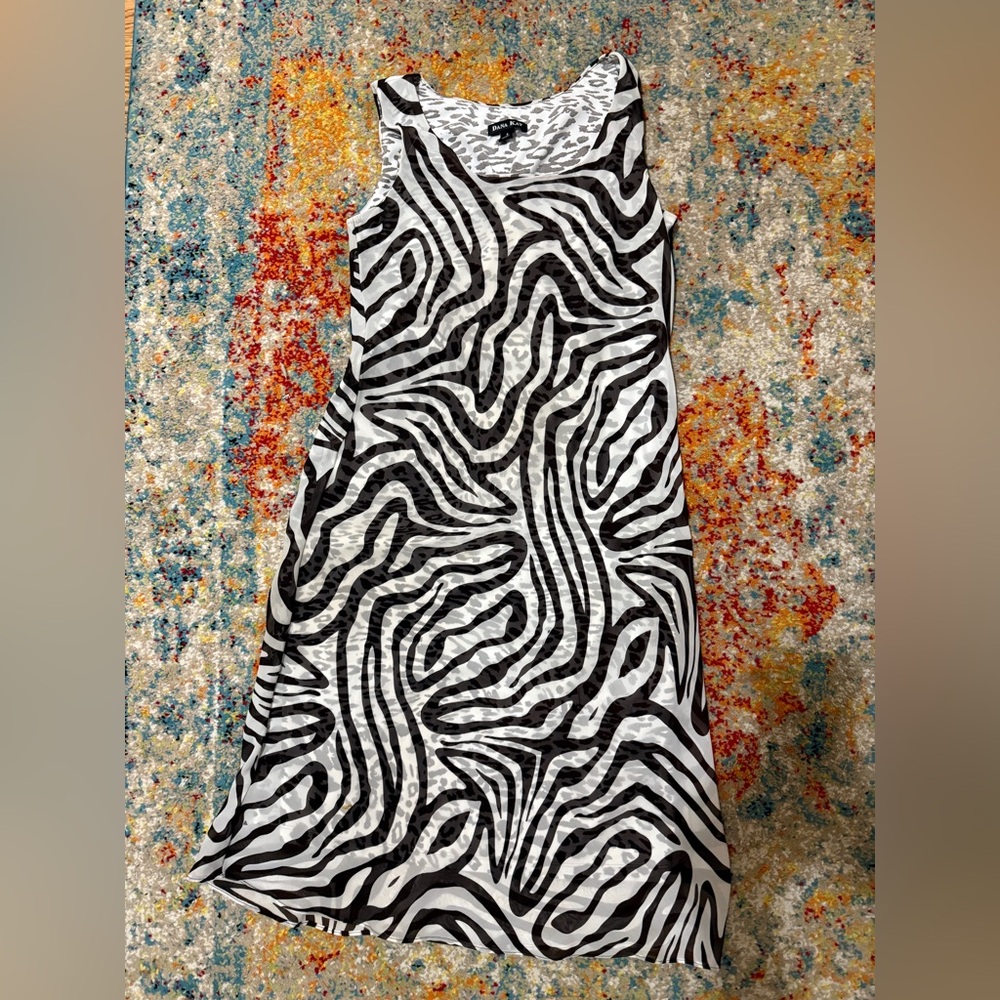Leopard/Zebra Print Midi Sleeveless Dress